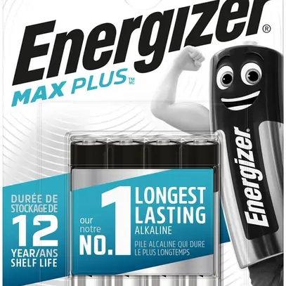 Pile alcaline Energizer Max Plus AAA LR03 1.5V blister à 4 pièces 