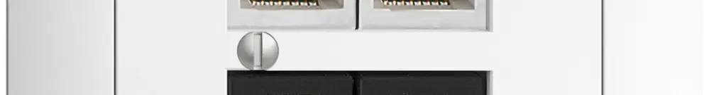 Scatola INS 4×RJ45 2×u/2×s EDIZIOdue bianco R&M swissline NT 2ab 