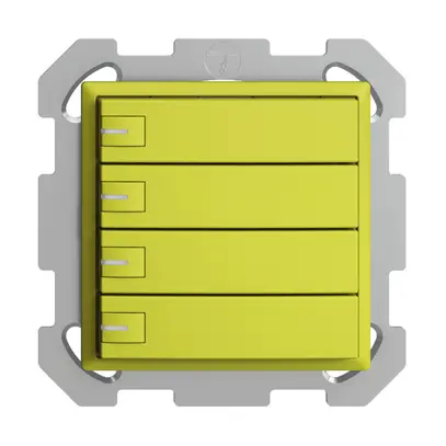 Poussoir KNX RGB ENC EDUE, 250mW, a.LED RGB, 4×poussoir, comm.1×touche, lem 