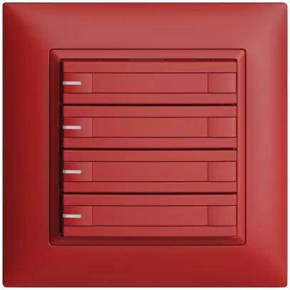 Poussoir ENC KNX 4× EDIZIOdue berry RGB avec LED avec insert papier 