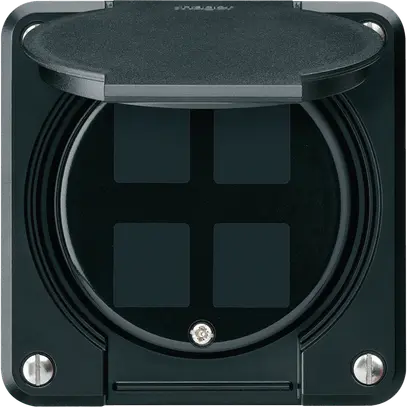 Kit di montaggio INC robusto HMS IP55 nero per 4×modulo per combinazione 