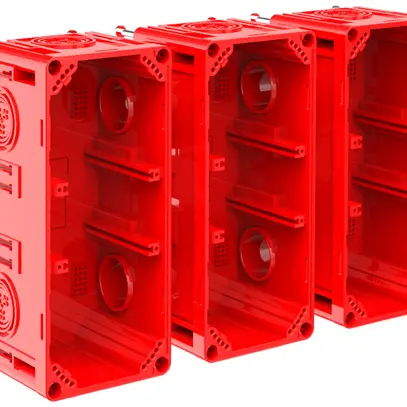 Scatola per cassaforma CRALLO-LEU 278×178×73mm 3×2 senza alogeni rosso 