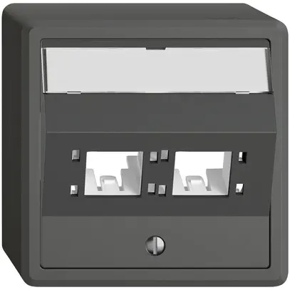 Kit di montaggio AP EDIZIO.liv SNAPFIX® per freenet cat.6A adattatore 2× grs 