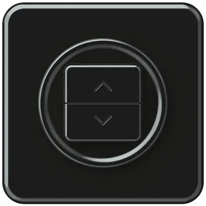 Interrupteur stores ENC origin 1P 2×touches 92×92mm noir 