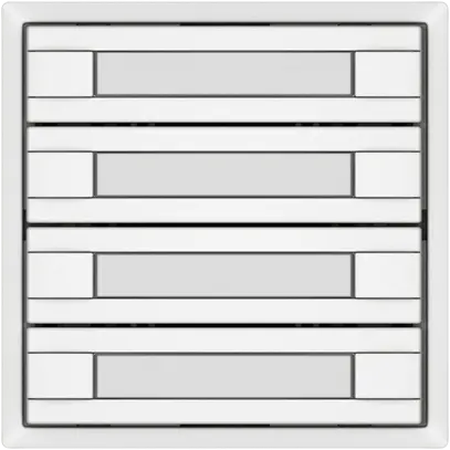 Poussoir KNX RGB EDIZIO.liv SNAPFIX® capteur temp.s.LED étiqu.4× comm.2T bc 