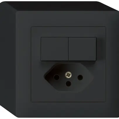Combinazione AP 2×AR/1L+T13 nero kallysto 