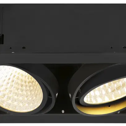 Downlight LED SLV KADUX 2×27W 3150lm 930 30° DALI 370×195mm noir 
