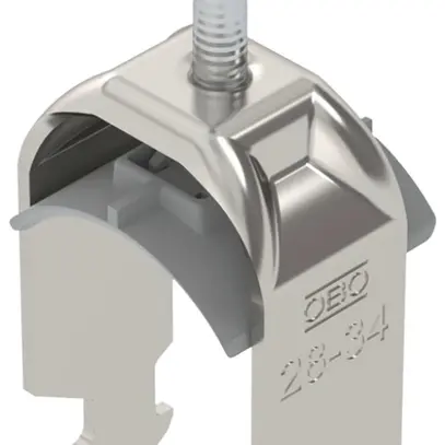 Fixation rapide BET 2056 pied à H matière synthétique 28…34mm 1×câble A2 1.4301 