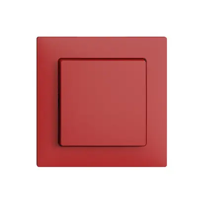 Kit de recouvrement EDIZIOdue commutateur/contact 1 touche 60×60mm rouge 