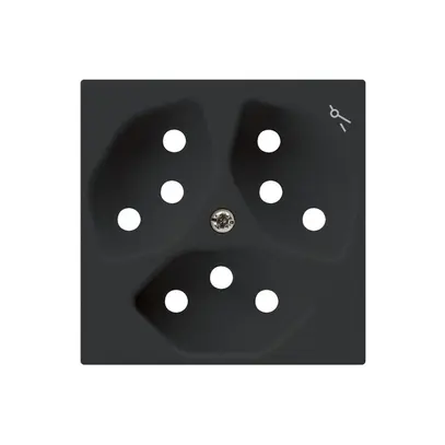 Plaque frontale kallysto 3×T13 60×60mm noir avec sécurité enfants 