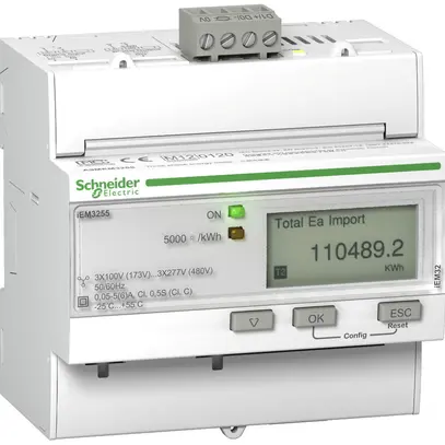 Compteur d'énergie AMD Schneider Electric iEM3255 MID 3P+N TC Modbus imp./export 