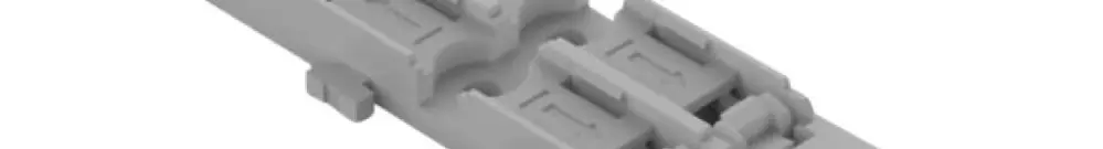 Adaptateur de fixation WAGO a.décharge d.traction 4×4mm² fixation à vis gris 