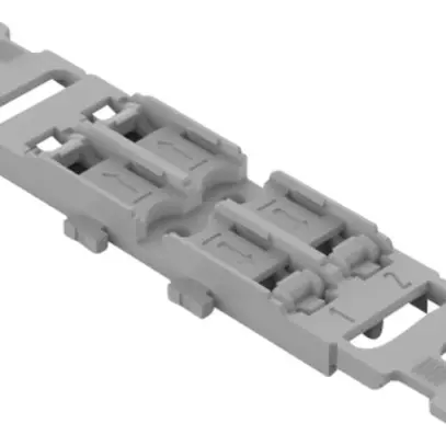 Adaptateur de fixation WAGO a.décharge d.traction 4×4mm² fixation à vis gris 