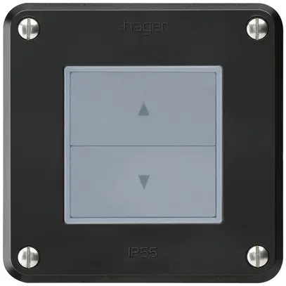 Interrupteur pour stores ENC robusto IP55 noir avec 2 touches de fonction 