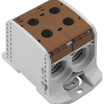 Verteilerblock WM WPD 232 2×185/2×185mm² 353A 1000V TS35 braun 