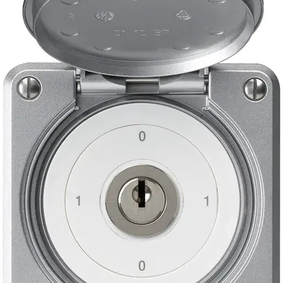 Interruttore a chiave INC robusto IP55 con copertura S0/3P alluminio 