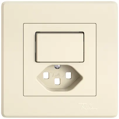 Kit de montage ENC EDIZIO.liv SNAPFIX® p.combi.T23 a.1 bouton a.lentille lat.cr 