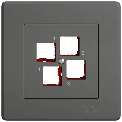 Kit di montaggio INC EDIZIO.liv EASYNET S-One SNAPFIX® destra per 4×RJ45 grs 