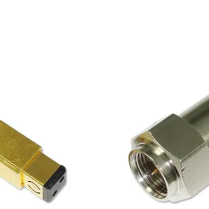 Balun SAT BKS F/MMC, 75/100Ohm, 1m, douille brun 