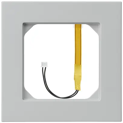 Cadre de recouvrement kallysto.pro 1×1 gris clair pour éclairage en coin blanc 