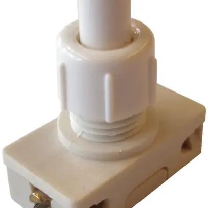 Interruttore a pulsante INS ELBRO, 2A/250V 1L, lung.filettatura 11.5mm, bianco 