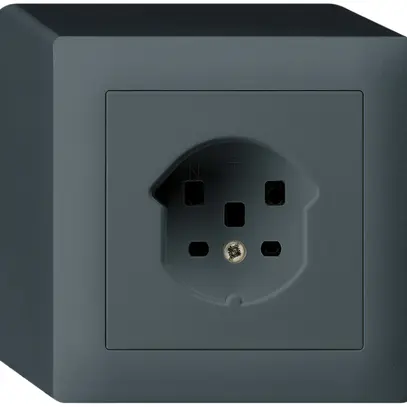 Prise AP HA kallysto type 25 avec bornes enfichables anthracite 