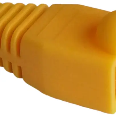 Manicotto antipiega giallo, per spina RJ45, diritta 