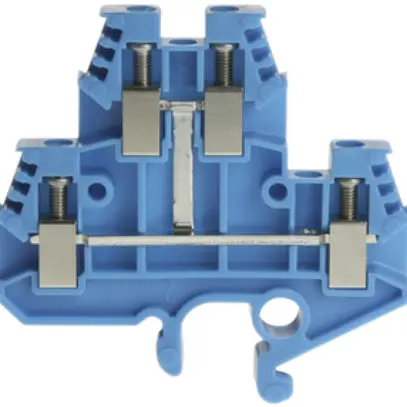 Morsetto di passaggio componibile Woertz 0.5…4mm² 32A 500V vite 2×2 guida G bl 