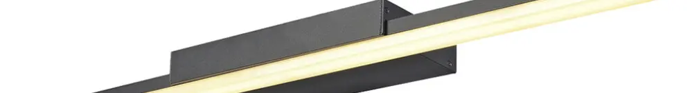 Applique LED SLV GLENOS 60 12W 1170lm 3000/4000K 120° 615×80×39mm nero 