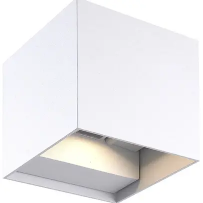 Applique LED Z-Licht cube 10W 2×500lm 3000K IP65 blanc 