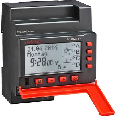Interrupteur horaire KNX AMD müller SC 98.40 4-can jour/hebdo/annuel GPS 4UM 