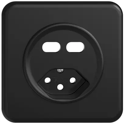 Kit di montaggio INC Feller STANDARDdue per presa USB 2×tipo C + tipo 13 nero 