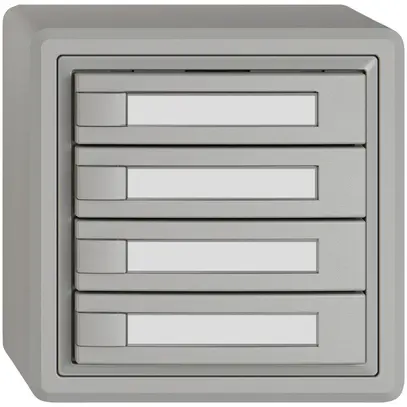 Pulsante KNX RGB AP EDIZIO.liv SNAPFIX® sensore temp.s.LED targ.4× com.1T grc 