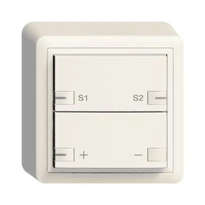 Poussoir AP ZEP variateur univ. 1c/2t avec LED EDIZIOdue blanc 