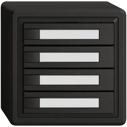 Pulsante universale AP EDIZIO.liv UNI SNAPFIX® s.LED 4× com.1T targ.ne 