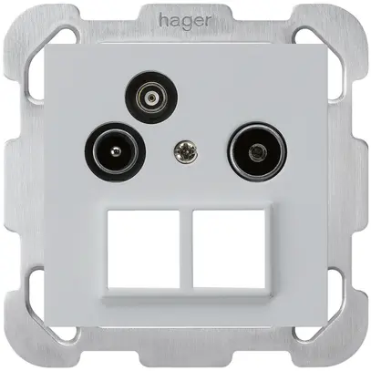 Prise pour antenne ENC R/TV/données kallysto HMS B 2GHz 10.5db gris clair 