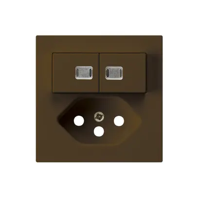 Kit frontal kallysto S1/T13 60×60 brun avec 2 lentilles et sécurité enfants 