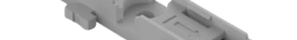 Befestigungsadapter WAGO ohne Zugentlastung 2×4mm² Schraubbefestigung grau 