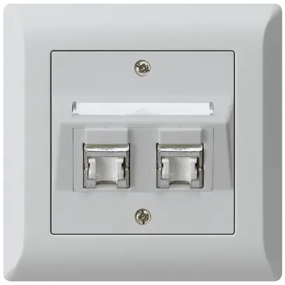 Presa INC kallysto.line C cat.6 2RJ45/s grigio chiaro 
