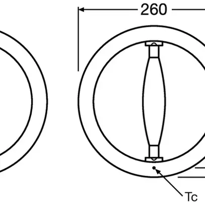 Lampada LED CIRCOLUX 100 1521lm E27 14.5W 230V 827 Ø260mm 