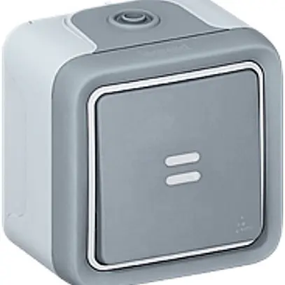 Interruttore a bilico lum. AP PLEXO 3/1L C grigio 