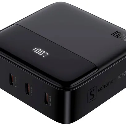 Prise de charge USB appareil mobile 1×USB-A 3×USB-C 75×30×75mm 