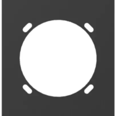 Placca di fissaggio NUP SUPRA 3×1 nero 