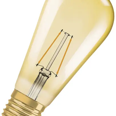 Lampe LED LEDVANCE Vintage Edison E27 2.5W 220lm 2400K Ø64×143mm clair or 