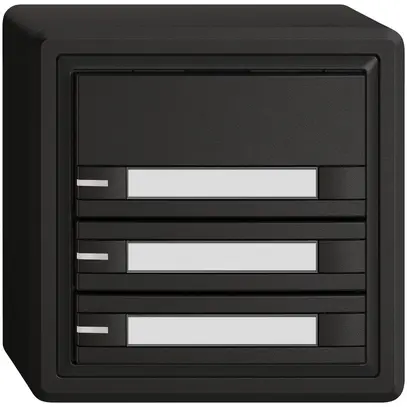 Poussoir universel AP EDIZIO.liv UNI SNAPFIX® a.LED RGB 6× comm.1T étiqu.no 