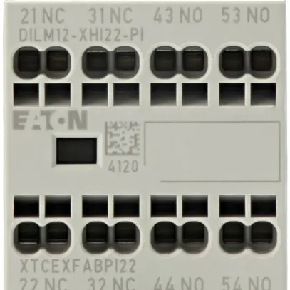 Contact auxiliaire Eaton, 4P, Ith=16A, 2F, 2O, fixation frontale, bornes Push-in 