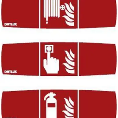 Jeu de pictogrammes DOTLUX 'déclencheur manuel incendie' 'tuyau' 'extincteur' 