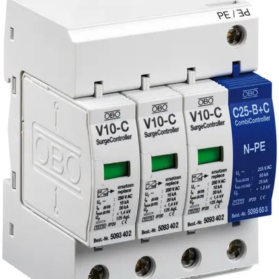 Scaricatore di sovrat.Bettermann V10-C/3LNPE SurgeControll.280V 3+1 