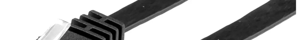 Cavo patch RJ45 VALUE cat.6 U/UTP piatto nero 3m 