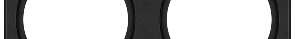 Abdeckplatte LEDVANCE FRAME Stahl 200×100mm 2×Ø68mm schwarz 